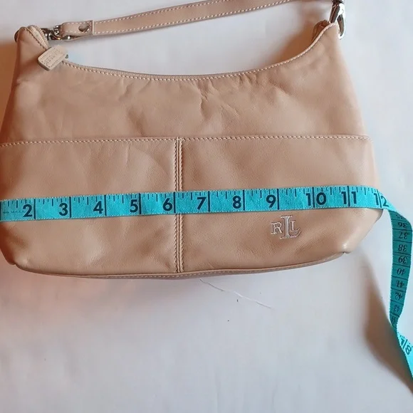 Ralph Lauren small/medium light tan leather sachel bag - Picture 6 of 12